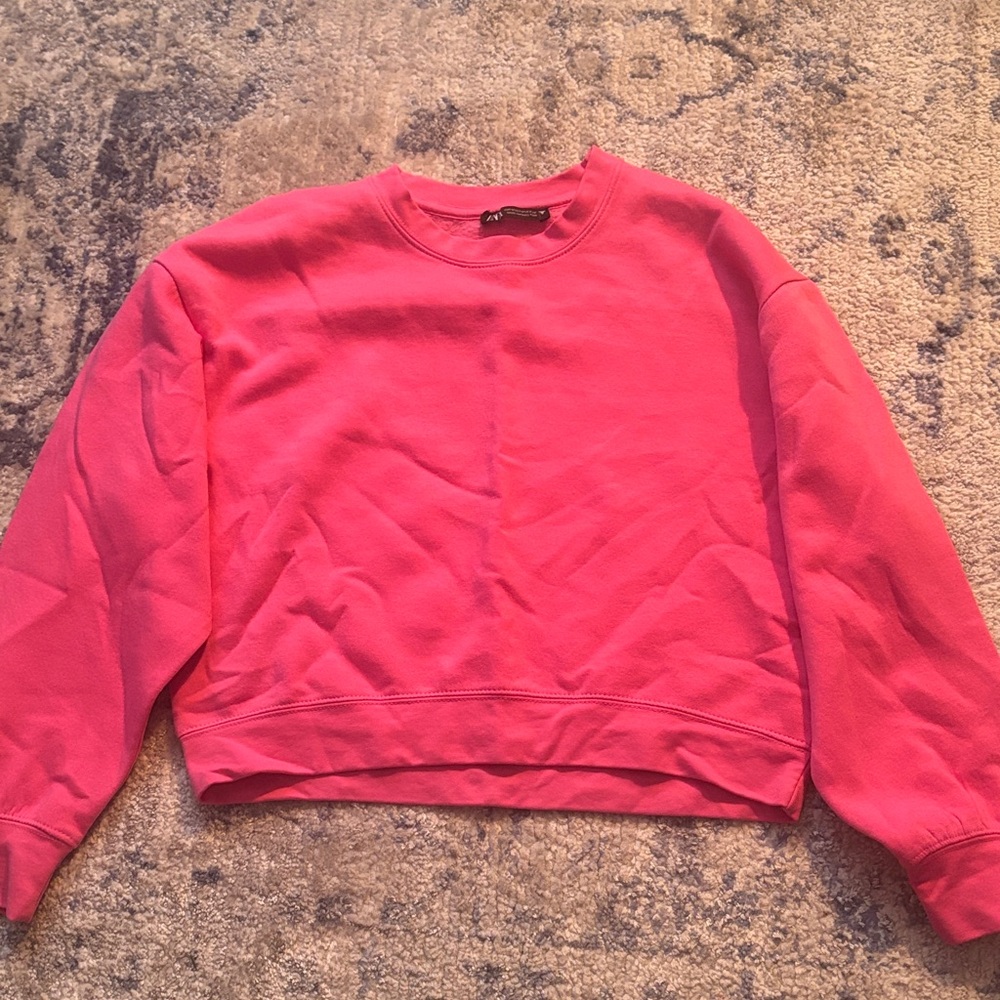 Zara Pink Crewneck Sweatshirt
